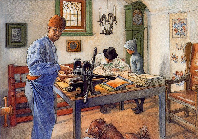 Where I Do My Etching - 卡尔·拉尔森